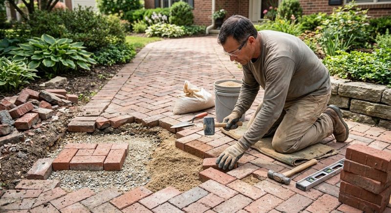 Brick Driveway Repair in Denver, NC