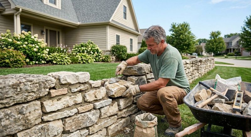 Brick Fence Repair in Denver, NC