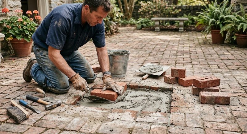 Brick Flatwork Repair in Davidson, NC