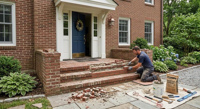 Brick Flatwork Repair in Mooresville, NC