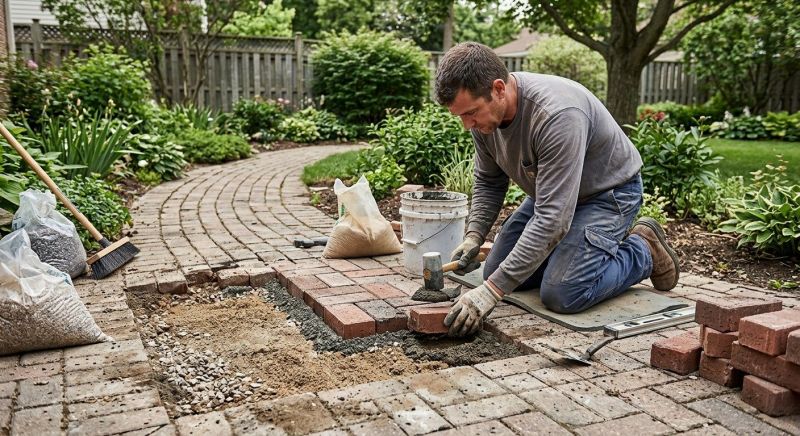 Brick Pathway Repair in Denver, NC