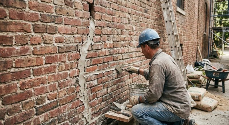 Brick Wall Repair in Mount Holly, NC