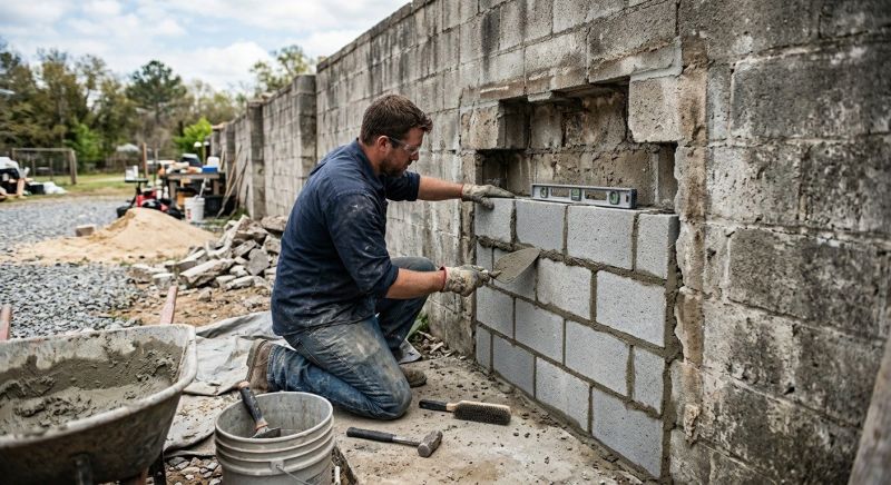 Concrete Block Repair in Cornelius, NC