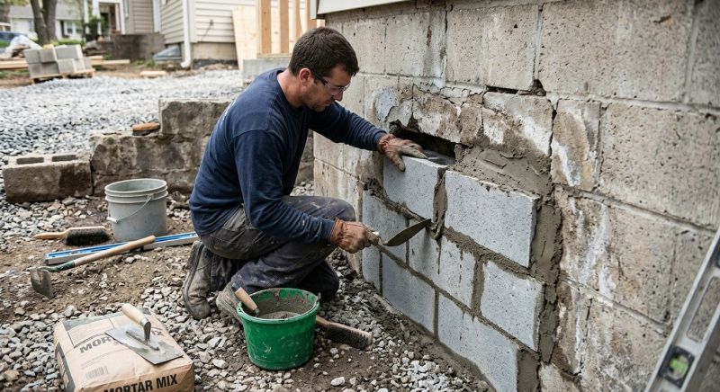 Concrete Block Repair in Cornelius, NC