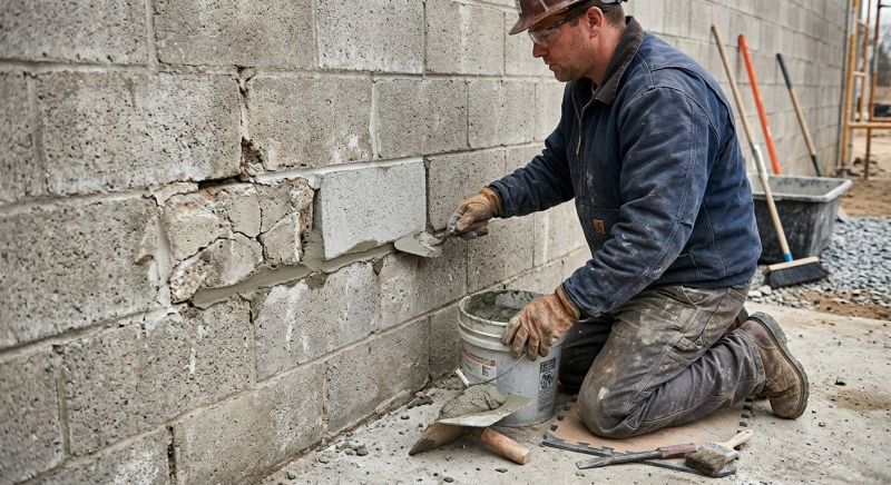 Concrete Block Repair in Denver, NC