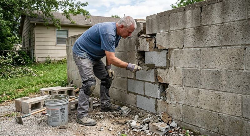 Concrete Block Repair in Denver, NC