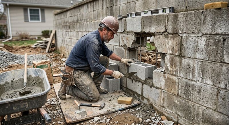 Masonry Wall Repair in Denver, NC