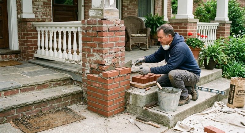 Porch Brick Repair in Denver, NC
