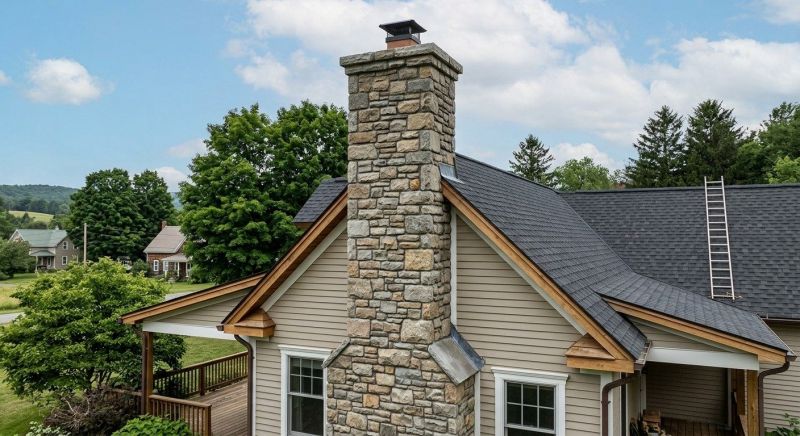 Stone Chimney Installation in Catawba County, NC