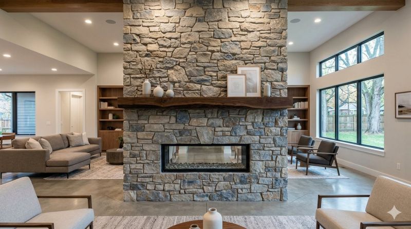 Stone Chimney Installation in Cornelius, NC