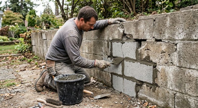 Stone Wall Repair in Dallas, NC